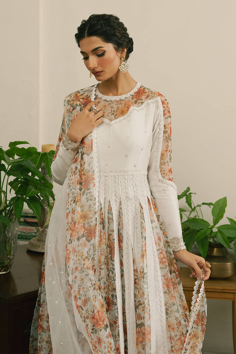 MNR | Ashiyana Festive Eid Collection 25 | Amal M White Cotton Net