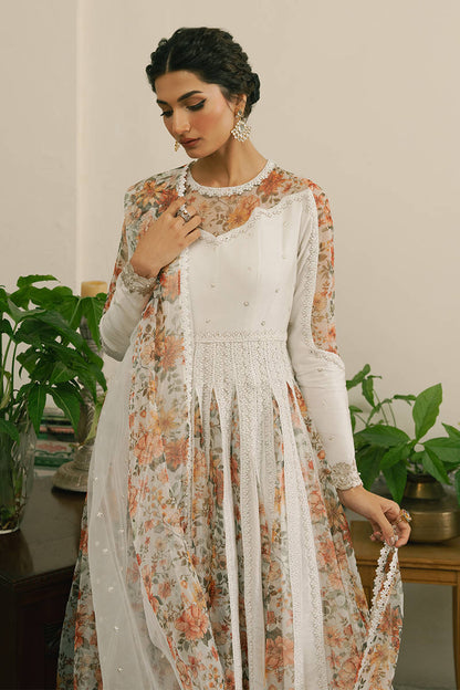 MNR | Ashiyana Festive Eid Collection 25 | Amal M White Cotton Net