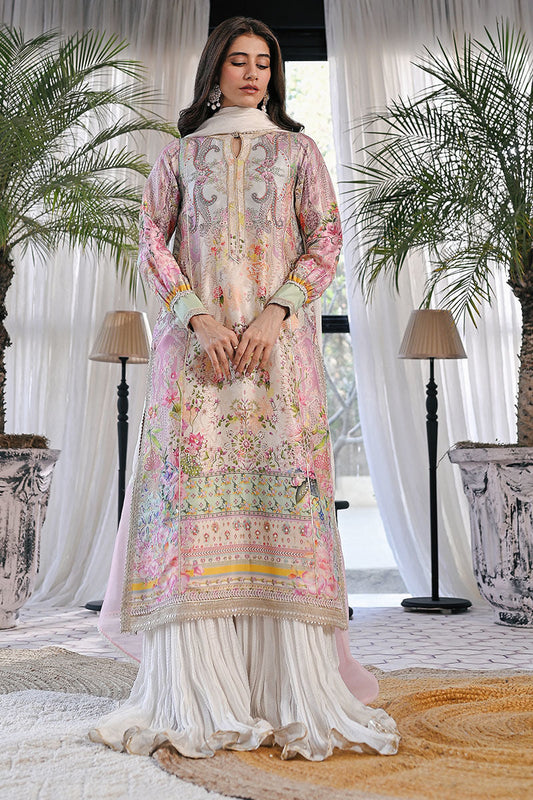Ansab Jahangir | Digital Silk | Aliya Shirt and Dupatta - Pakistani Designer Dress - by Ansab Jahangir - Type : Ladies Clothes - 100% Original at Saira Sultan