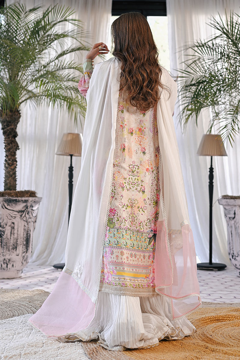 Ansab Jahangir | Digital Silk | Aliya Shirt and Dupatta - Pakistani Designer Dress - by Ansab Jahangir - Type : Ladies Clothes - 100% Original at Saira Sultan