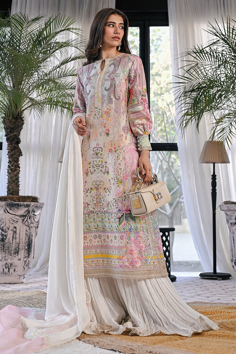 Ansab Jahangir | Digital Silk | Aliya Shirt and Dupatta - Pakistani Designer Dress - by Ansab Jahangir - Type : Ladies Clothes - 100% Original at Saira Sultan