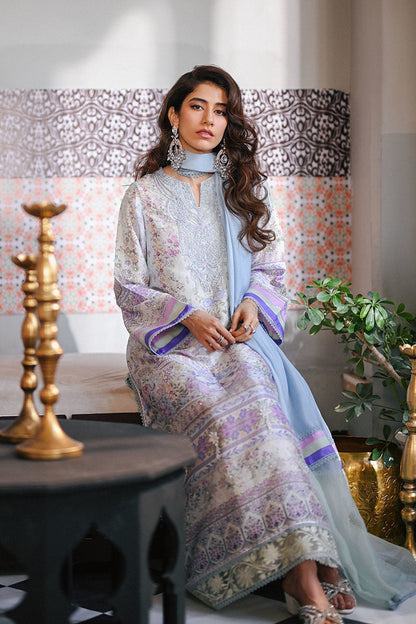 Ansab Jahangir | Digital Silk | Yelena Shirt and Dupatta - Pakistani Designer Dress - by Ansab Jahangir - Type : Ladies Clothes - 100% Original at Saira Sultan
