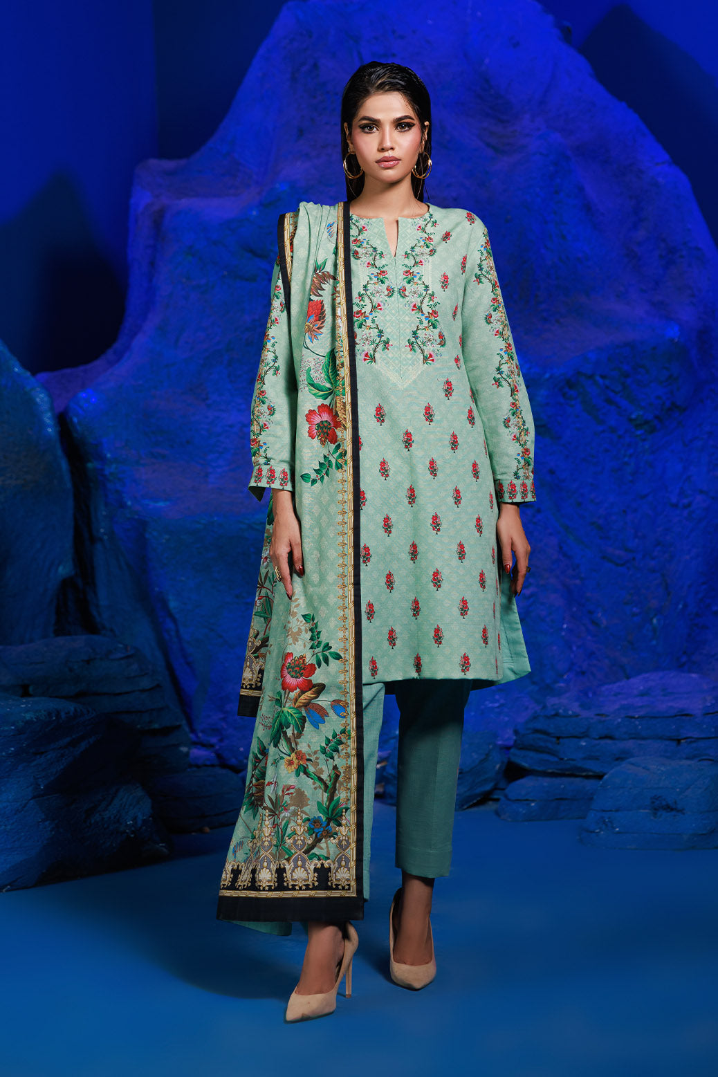 Bonanza Satrangi | Winter Jet 3 Pc (1W24P3P290) Green