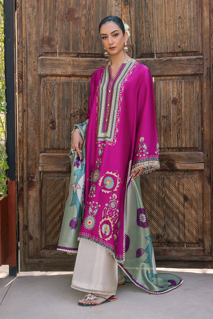 Deepak Perwani | Eid Edit 25 | KUD05 XL Magenta Pure Silk