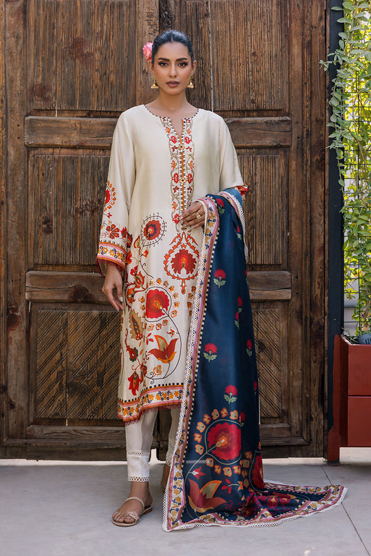 Deepak Perwani | Eid Edit 25 | KUD03 S Off White Pure Silk