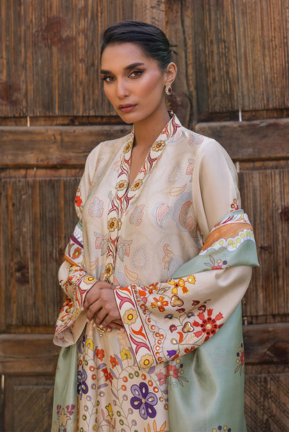 Deepak Perwani | Eid Edit 25 | KUD02 L Off White Pure Silk