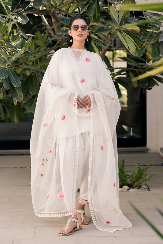 Deepak Perwani | Eid Edit 25 | Kut317 S White Sheesha Silk