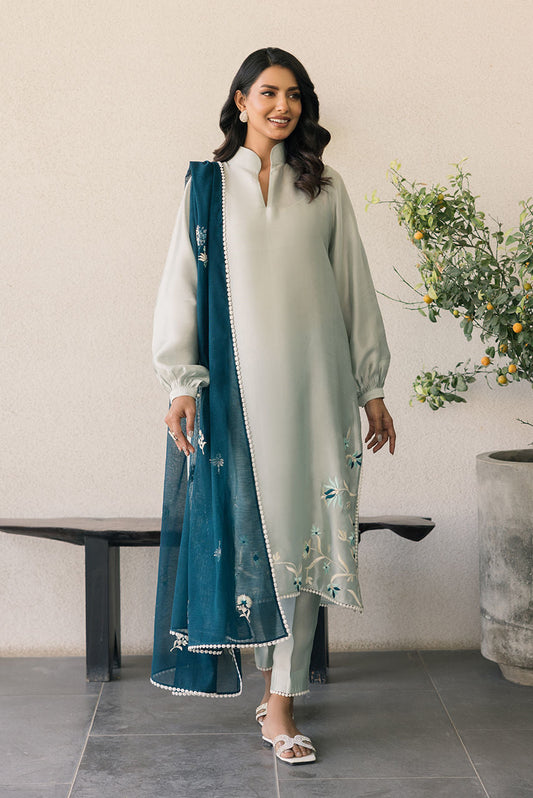 Deepak Perwani | Eid Edit 25 | Kut323 S Ice Blue Sheesha Silk