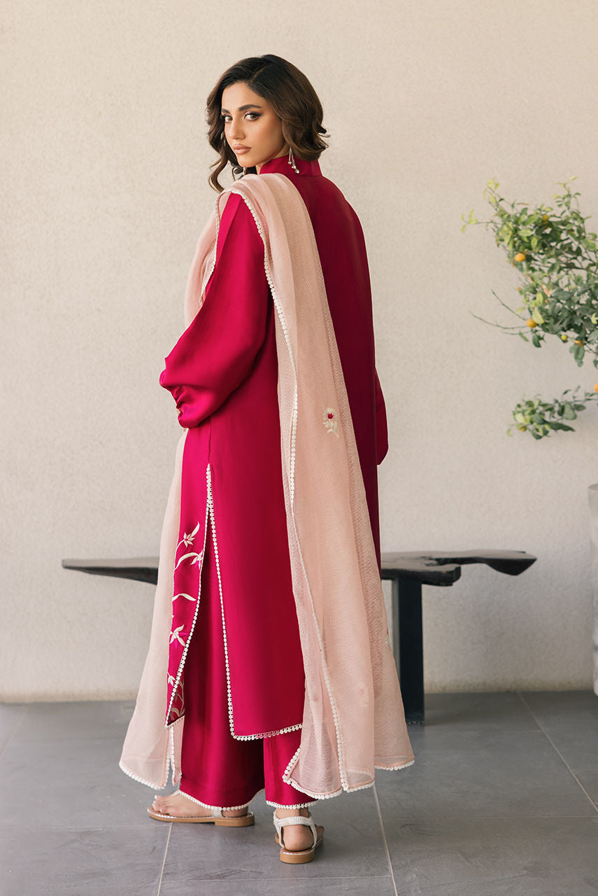 Deepak Perwani | Eid Edit 25 | Kut324 M Hot Pink Silk