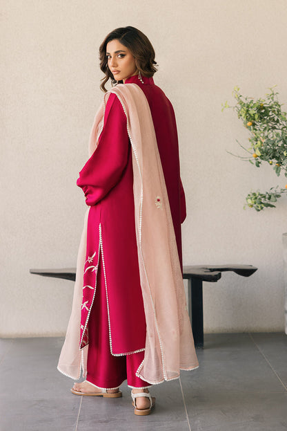 Deepak Perwani | Eid Edit 25 | Kut324 M Hot Pink Silk