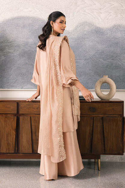 Deepak Perwani | Eid Edit 25 | Kut332 M Peach Sheesha Silk