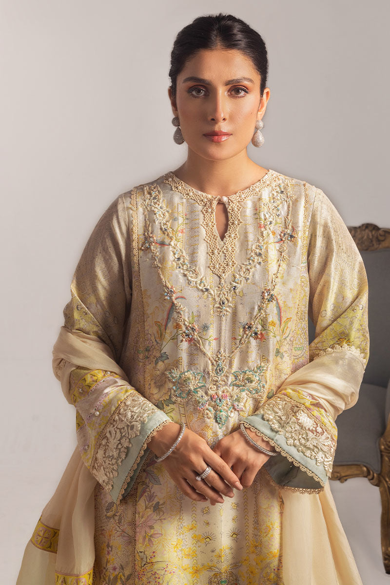 Ansab Jahangir | Digital Silk | Alyssa Shirt and Dupatta - Pakistani Designer Dress - by Ansab Jahangir - Type : Ladies Clothes - 100% Original at Saira Sultan