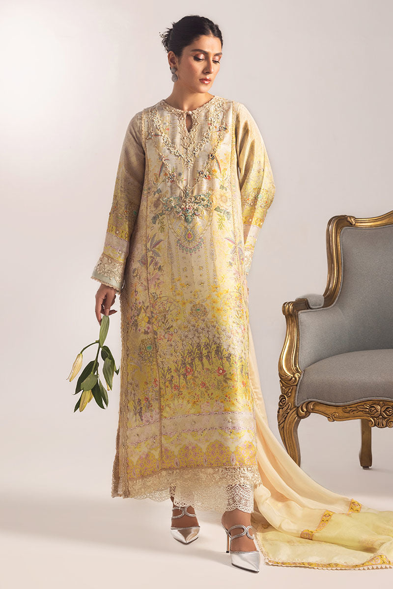 Ansab Jahangir | Digital Silk | Alyssa Shirt and Dupatta - Pakistani Designer Dress - by Ansab Jahangir - Type : Ladies Clothes - 100% Original at Saira Sultan