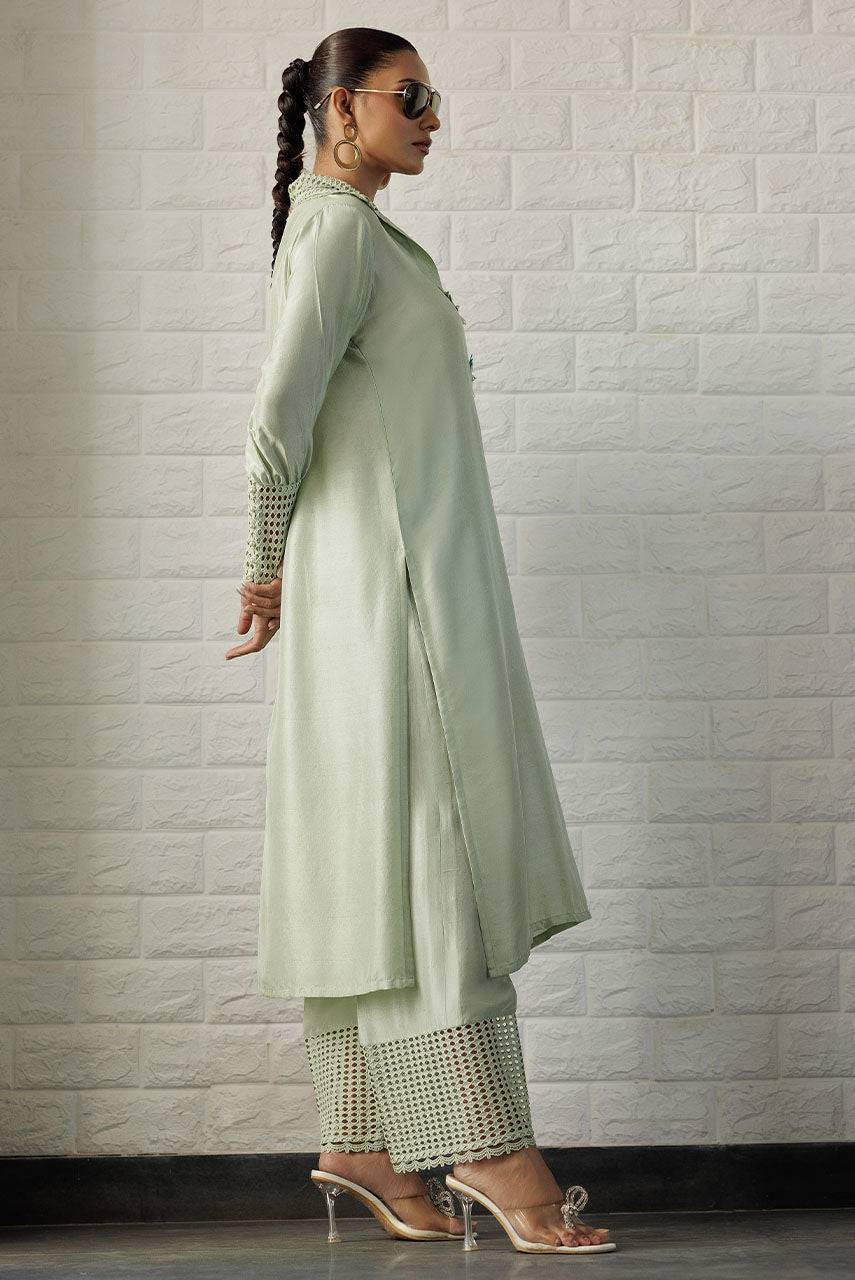 Deepak Perwani | Summer Festive 25 | Mint - Pakistani Designer Dress - by Deepak Perwani | Type: Ladies Clothes - 100% Original at Saira Sultan