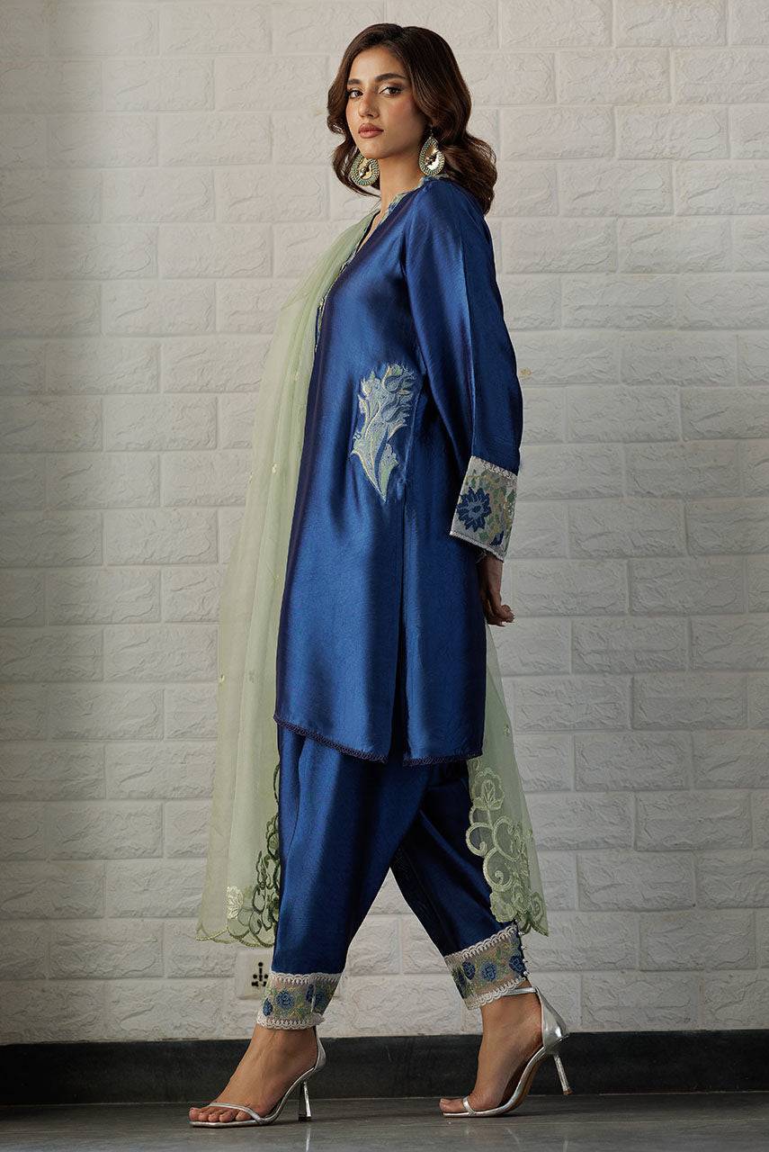 Deepak Perwani | Summer Festive 25 | Blue Waters - Pakistani Designer Dress - by Deepak Perwani | Type: Ladies Clothes - 100% Original at Saira Sultan