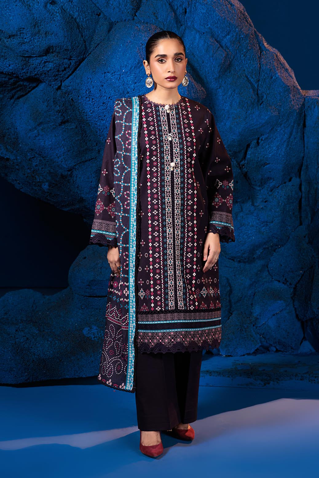 Bonanza Satrangi | Meraki 3 Pc (2W24P3P268) Purple