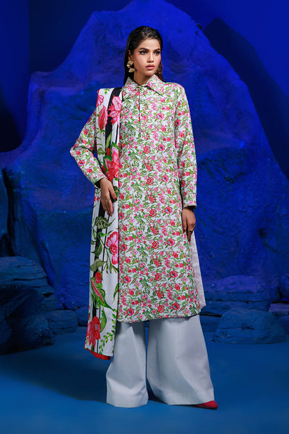 Bonanza Satrangi | Floral Art 3 Pc (1W24P3P253) White