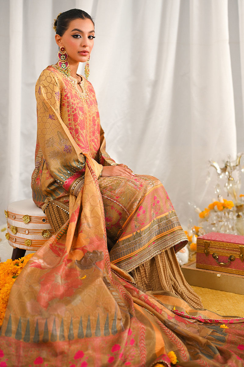 Ansab Jahangir | Digital Silk | Asmara Shirt and Dupatta - Pakistani Designer Dress - by Ansab Jahangir - Type : Ladies Clothes - 100% Original at Saira Sultan