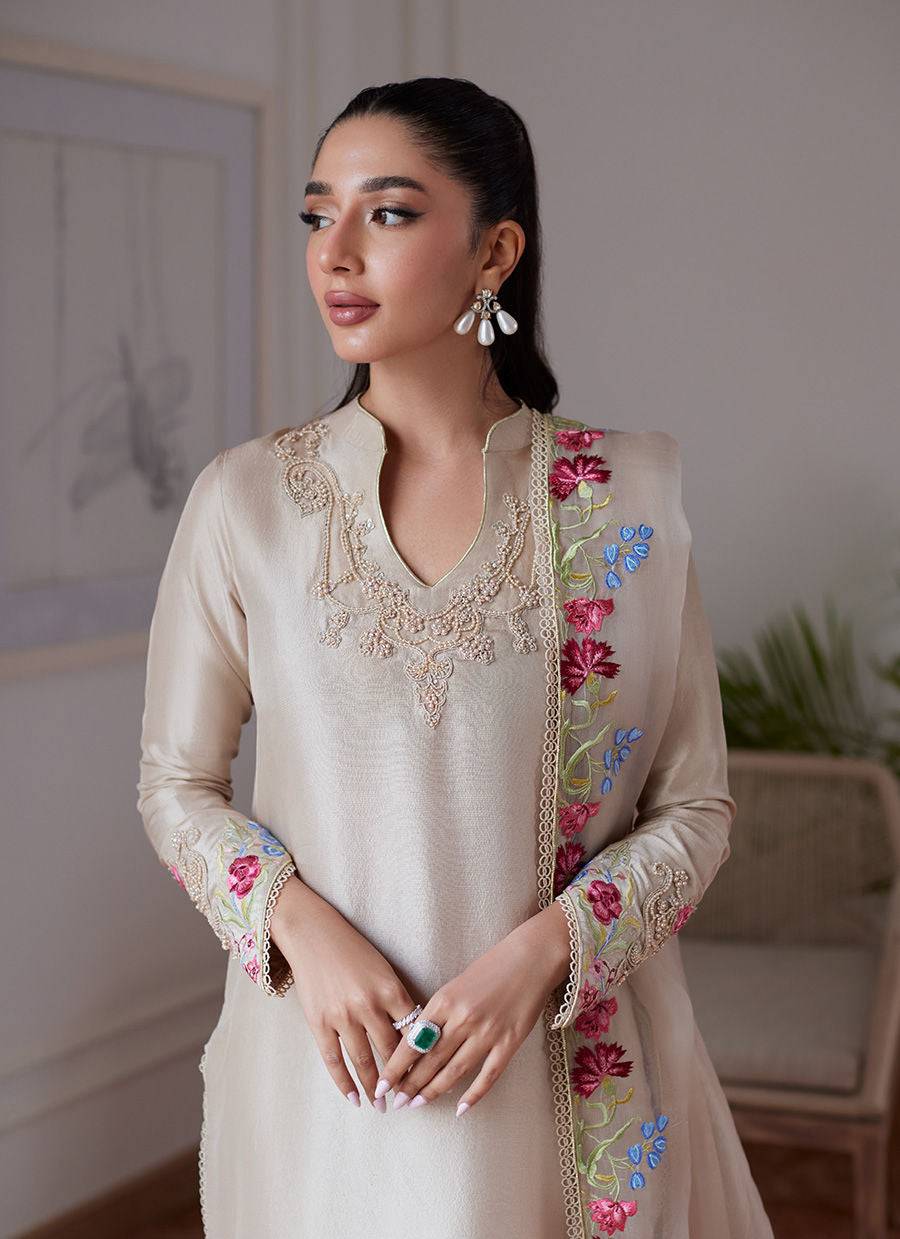 Farah Talib Aziz | Luna Eid Collection 24 | LIARA SAND - Pakistani Designer Dress - by Farah Talib Aziz | Type: Luxury - 100% Original at Saira Sultan