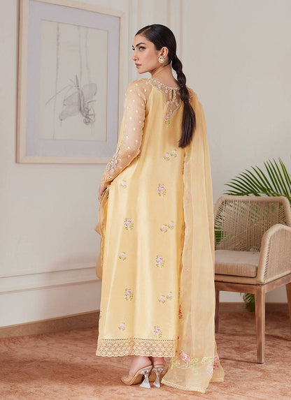 Farah Talib Aziz | Luna Eid Collection 24 | CYRILLA PALE YELLOW - Pakistani Designer Dress - by Farah Talib Aziz | Type: Luxury - 100% Original at Saira Sultan