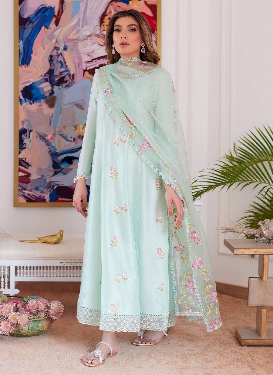 Farah Talib Aziz | Luna Eid Collection 24 | ELYSSIA MINT - Pakistani Designer Dress - by Farah Talib Aziz | Type: Luxury - 100% Original at Saira Sultan