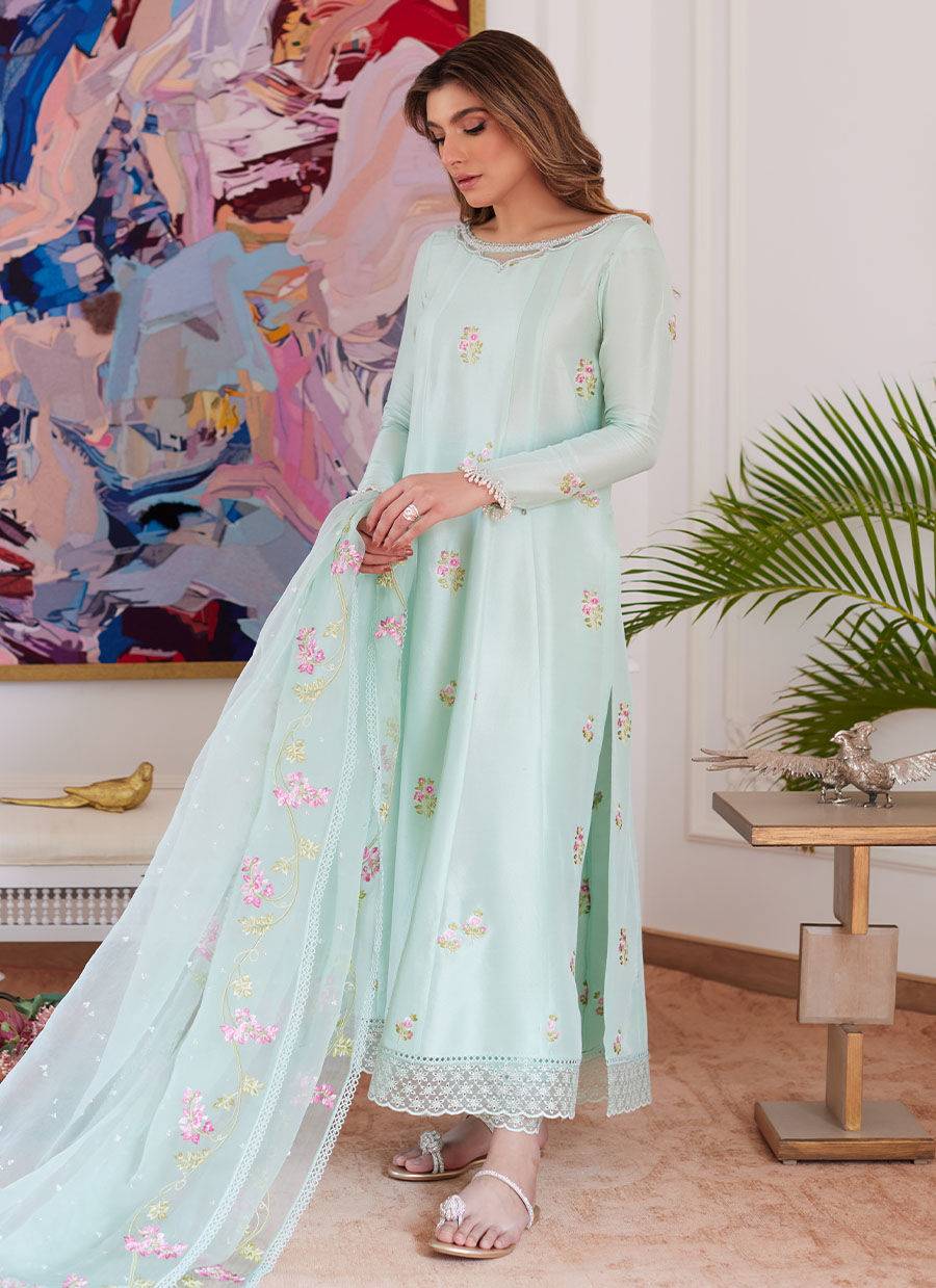 Farah Talib Aziz | Luna Eid Collection 24 | ELYSSIA MINT - Pakistani Designer Dress - by Farah Talib Aziz | Type: Luxury - 100% Original at Saira Sultan