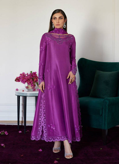Farah Talib Aziz | Luna Eid Collection 24 | TIERRA MUTED MAGENTA - Pakistani Designer Dress - by Farah Talib Aziz | Type: Luxury - 100% Original at Saira Sultan