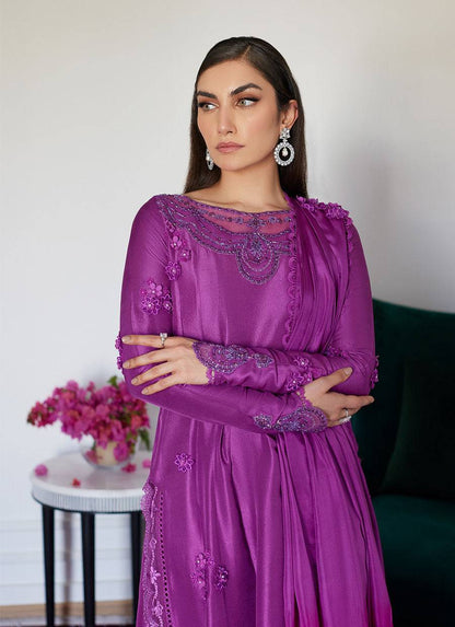Farah Talib Aziz | Luna Eid Collection 24 | TIERRA MUTED MAGENTA - Pakistani Designer Dress - by Farah Talib Aziz | Type: Luxury - 100% Original at Saira Sultan