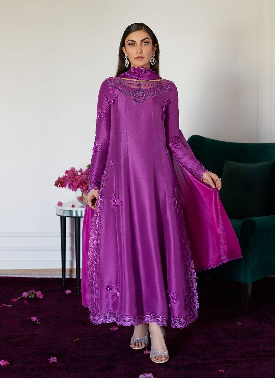 Farah Talib Aziz | Luna Eid Collection 24 | TIERRA MUTED MAGENTA - Pakistani Designer Dress - by Farah Talib Aziz | Type: Luxury - 100% Original at Saira Sultan