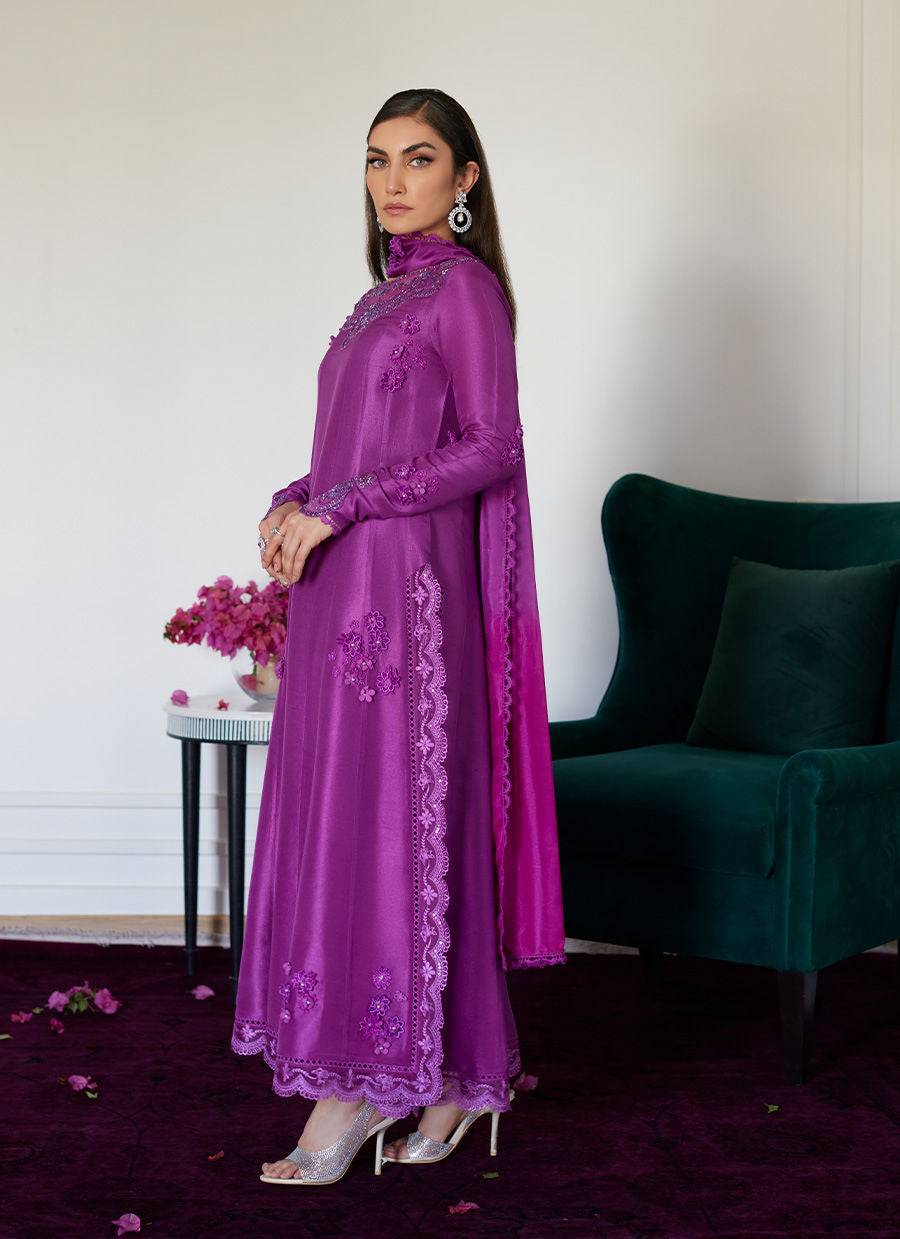 Farah Talib Aziz | Luna Eid Collection 24 | TIERRA MUTED MAGENTA - Pakistani Designer Dress - by Farah Talib Aziz | Type: Luxury - 100% Original at Saira Sultan