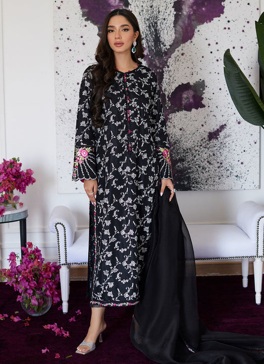 Farah Talib Aziz | Luna Eid Collection 24 | VITTORIA BLACK - Pakistani Designer Dress - by Farah Talib Aziz | Type: Luxury - 100% Original at Saira Sultan