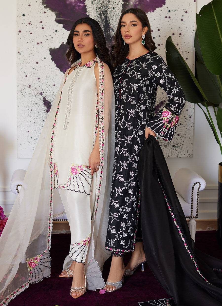 Farah Talib Aziz | Luna Eid Collection 24 | VITTORIA BLACK - Pakistani Designer Dress - by Farah Talib Aziz | Type: Luxury - 100% Original at Saira Sultan
