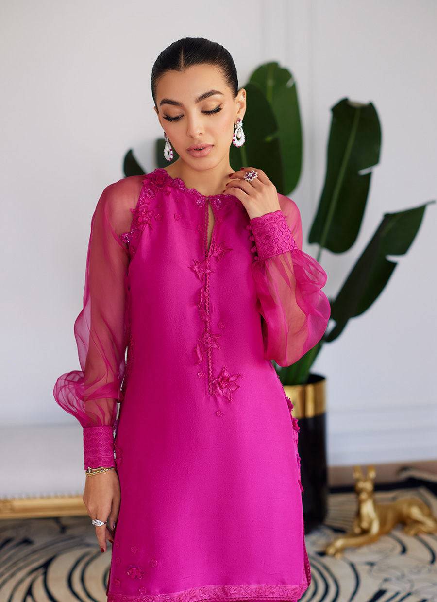 Farah Talib Aziz | Luna Eid Collection 24 | ELIO HOT PINK - Pakistani Designer Dress - by Farah Talib Aziz | Type: Luxury - 100% Original at Saira Sultan