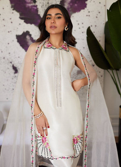 Farah Talib Aziz | Luna Eid Collection 24 | GENEVIVE PEARL WHITE - Pakistani Designer Dress - by Farah Talib Aziz | Type: Luxury - 100% Original at Saira Sultan