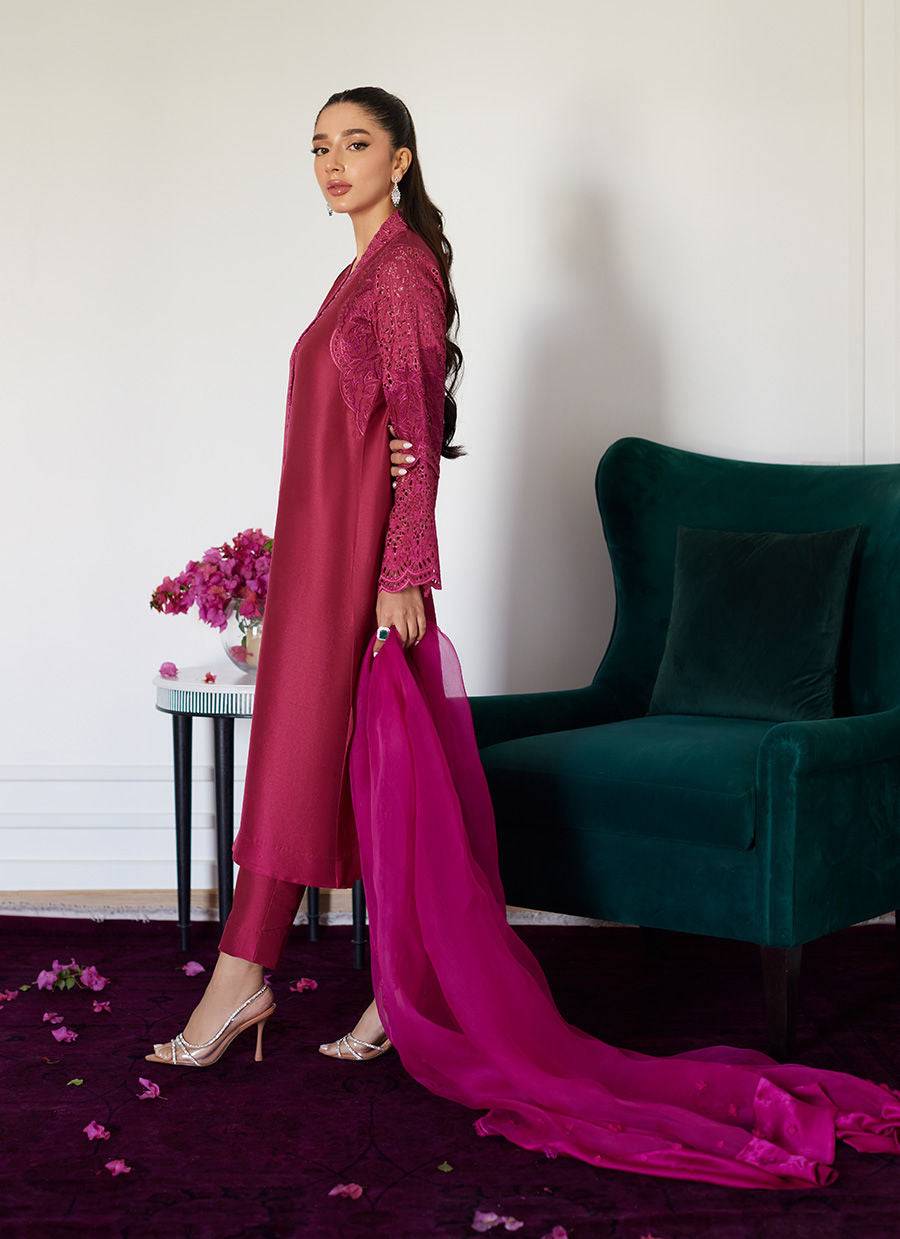 Farah Talib Aziz | Luna Eid Collection 24 | HONORINE MAGENTA - Pakistani Designer Dress - by Farah Talib Aziz | Type: Luxury - 100% Original at Saira Sultan