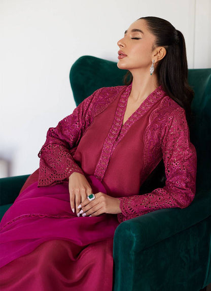 Farah Talib Aziz | Luna Eid Collection 24 | HONORINE MAGENTA - Pakistani Designer Dress - by Farah Talib Aziz | Type: Luxury - 100% Original at Saira Sultan