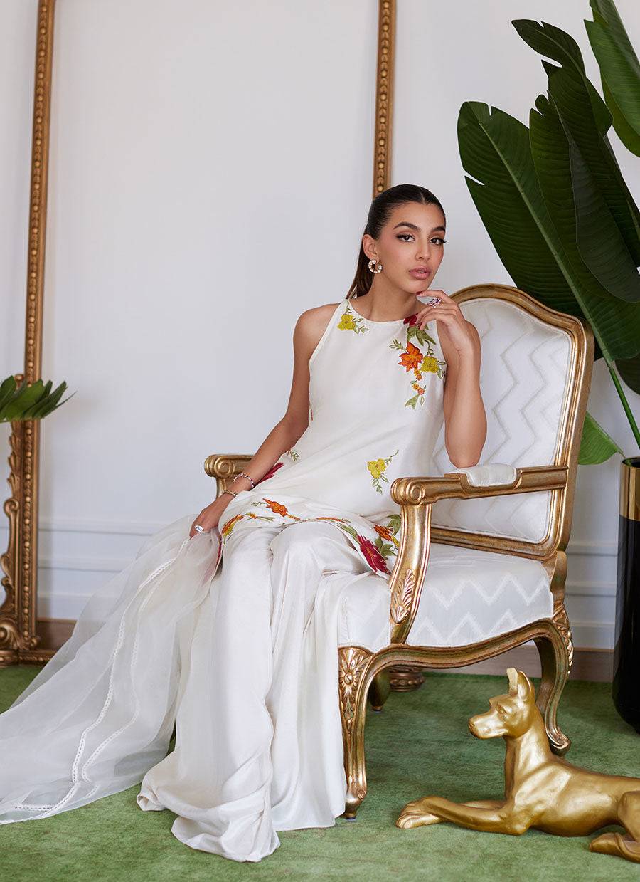 Farah Talib Aziz | Luna Eid Collection 24 | JULIET IVORY - Pakistani Designer Dress - by Farah Talib Aziz | Type: Luxury - 100% Original at Saira Sultan