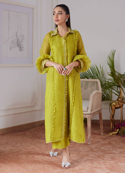 Farah Talib Aziz | Luna Eid Collection 24 | FAUSTINE KIWI - Pakistani Designer Dress - by Farah Talib Aziz | Type: Luxury - 100% Original at Saira Sultan