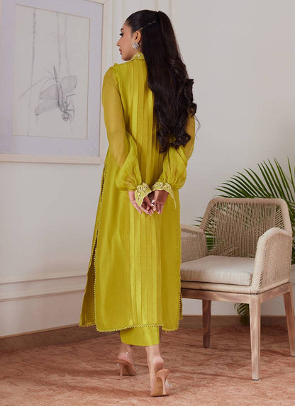 Farah Talib Aziz | Luna Eid Collection 24 | FAUSTINE KIWI - Pakistani Designer Dress - by Farah Talib Aziz | Type: Luxury - 100% Original at Saira Sultan
