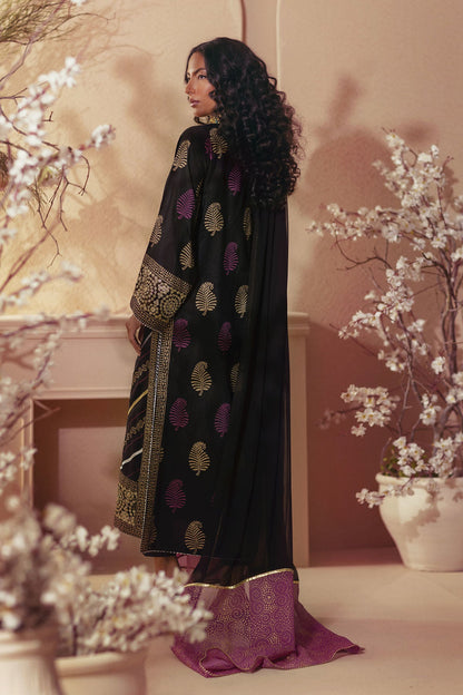 Annus Abrar | Eid Elemental Festive | Anara S Black Cotton Net