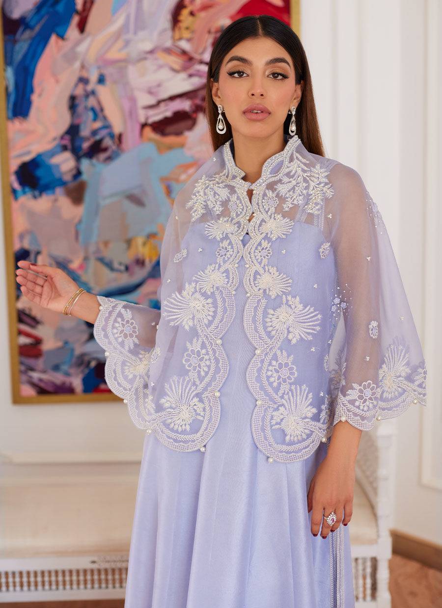 Farah Talib Aziz | Luna Eid Collection 24 | FLEUR LAVENDER - Pakistani Designer Dress - by Farah Talib Aziz | Type: Luxury - 100% Original at Saira Sultan
