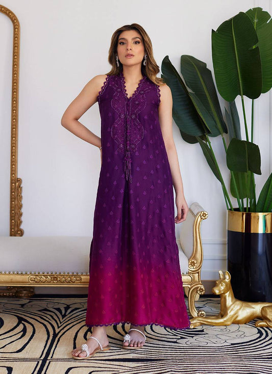 Farah Talib Aziz | Luna Eid Collection 24 | VIOLETTE WILD BERRY OMBRE - Pakistani Designer Dress - by Farah Talib Aziz | Type: Luxury - 100% Original at Saira Sultan