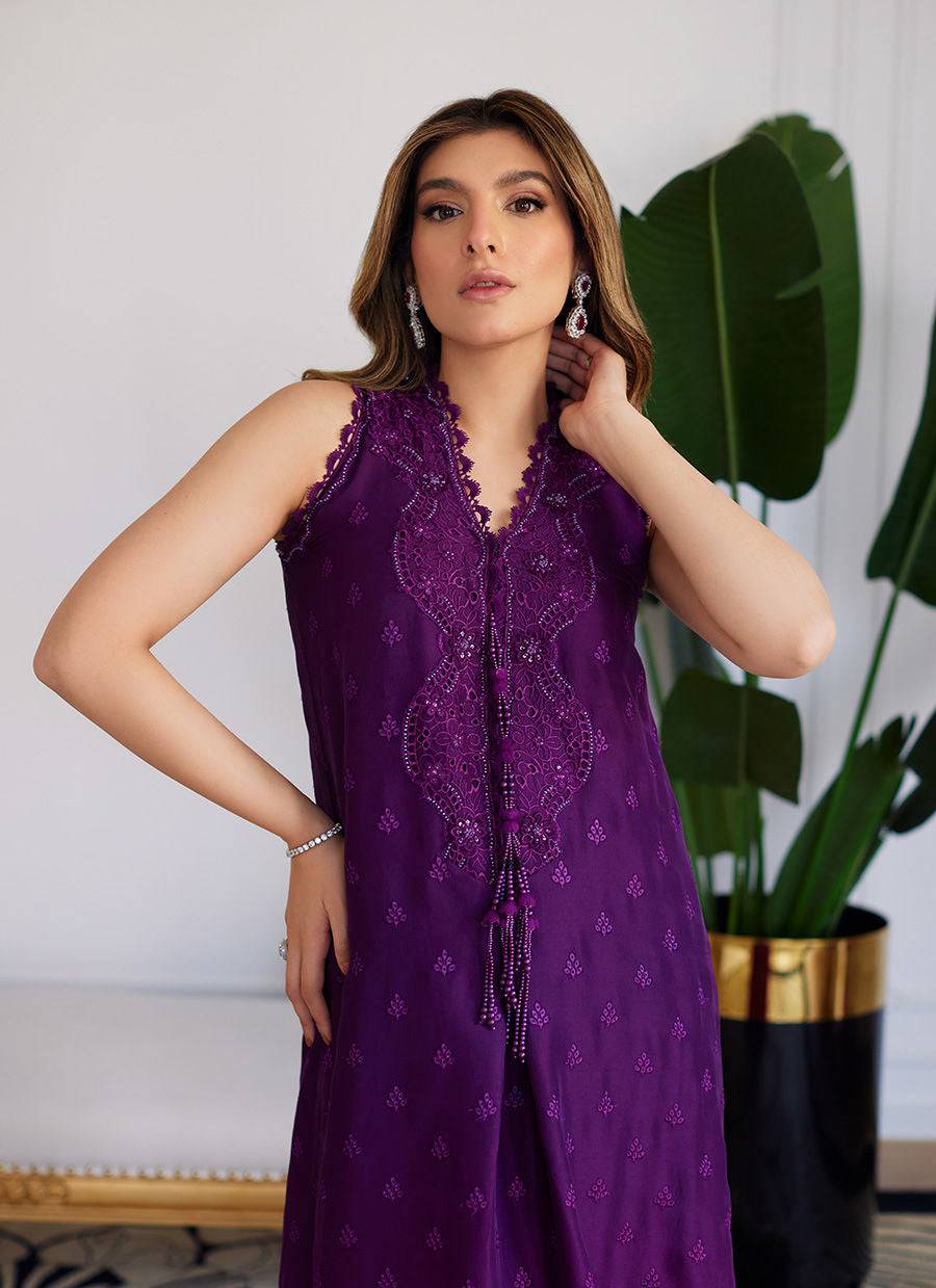 Farah Talib Aziz | Luna Eid Collection 24 | VIOLETTE WILD BERRY OMBRE - Pakistani Designer Dress - by Farah Talib Aziz | Type: Luxury - 100% Original at Saira Sultan