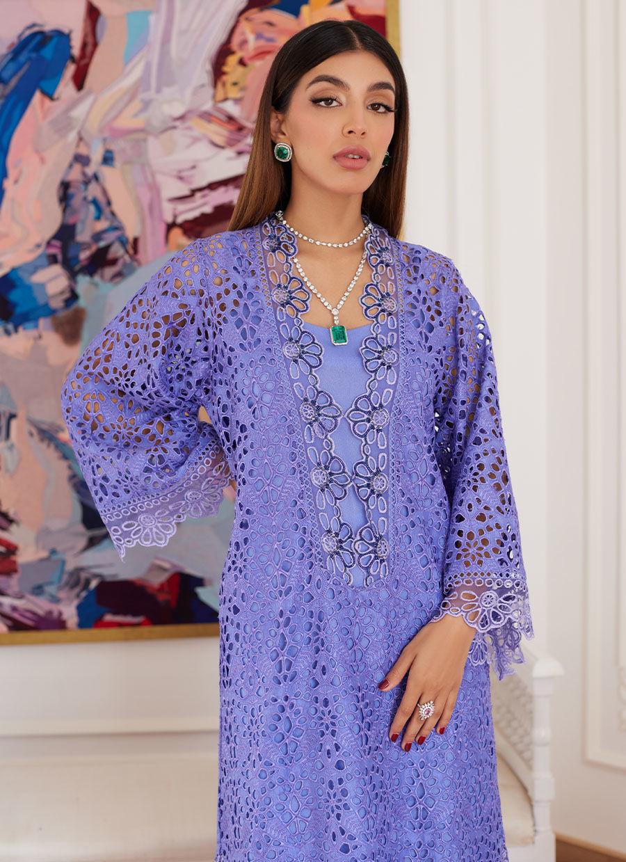 Farah Talib Aziz | Luna Eid Collection 24 | EVANTHIA PERIWINKLE - Pakistani Designer Dress - by Farah Talib Aziz | Type: Luxury - 100% Original at Saira Sultan