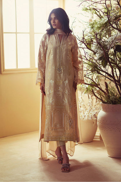Annus Abrar | Eid Elemental Festive | Negar XS Beige Chiffon