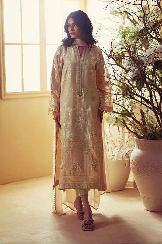 Annus Abrar | Eid Elemental Festive | Negar XS Beige Chiffon