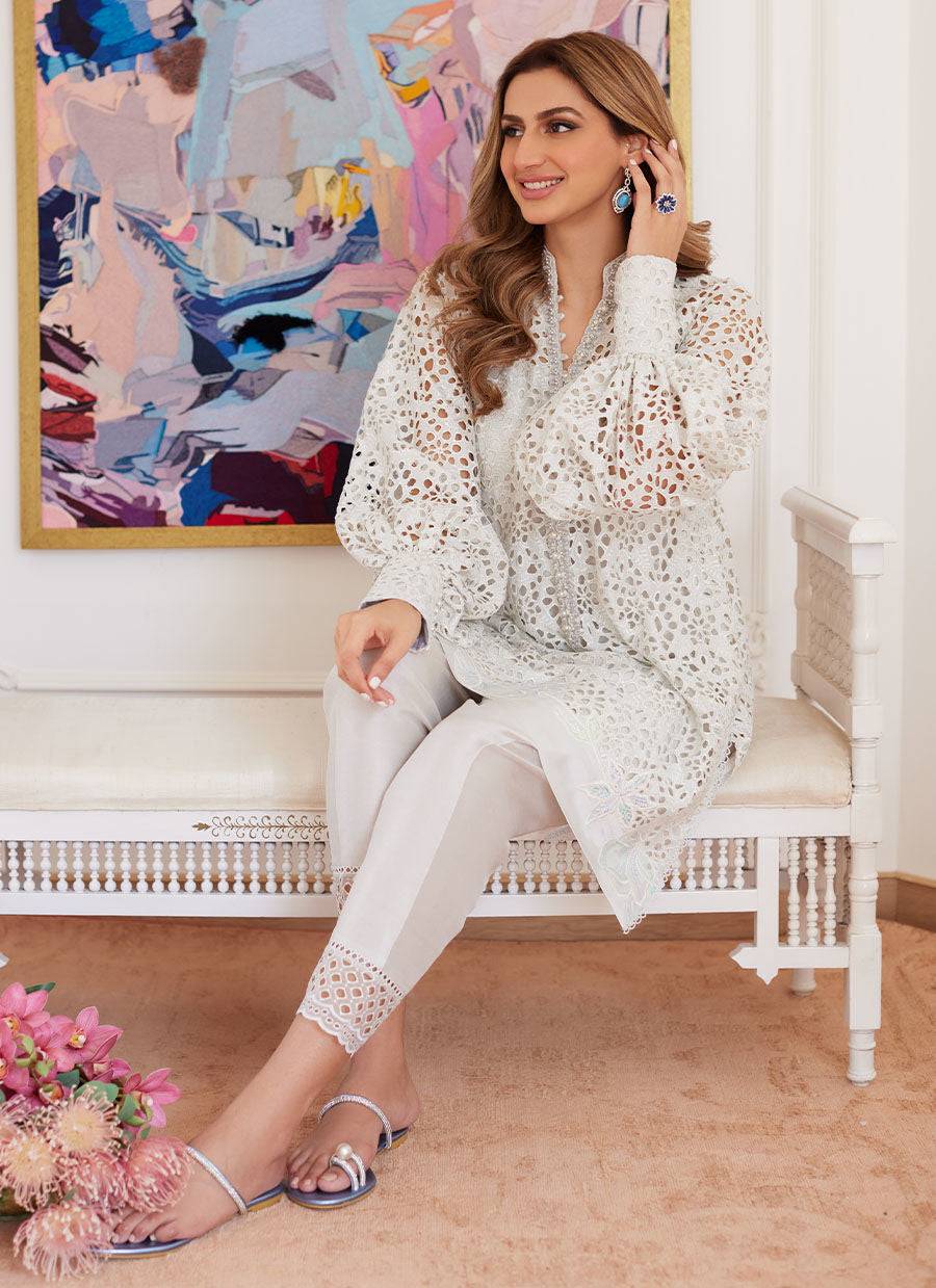 Farah Talib Aziz | Luna Eid Collection 24 | OPHELIA IVORY - Pakistani Designer Dress - by Farah Talib Aziz | Type: Luxury - 100% Original at Saira Sultan