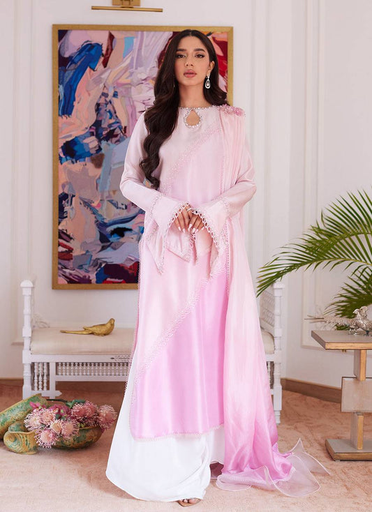 Farah Talib Aziz | Luna Eid Collection 24 | RELLIA BABY PINK - Pakistani Designer Dress - by Farah Talib Aziz | Type: Luxury - 100% Original at Saira Sultan