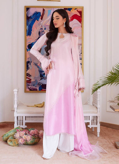Farah Talib Aziz | Luna Eid Collection 24 | RELLIA BABY PINK - Pakistani Designer Dress - by Farah Talib Aziz | Type: Luxury - 100% Original at Saira Sultan