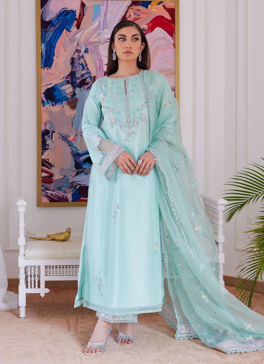 Farah Talib Aziz | Luna Eid Collection 24 | AURELLA MINT - Pakistani Designer Dress - by Farah Talib Aziz | Type: Luxury - 100% Original at Saira Sultan